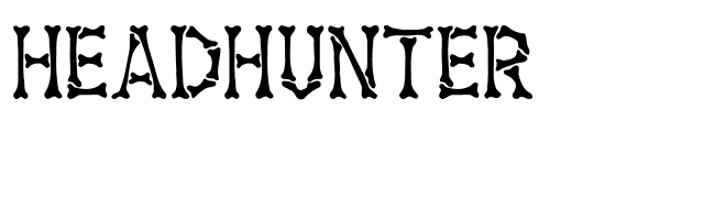 Headhunter font preview