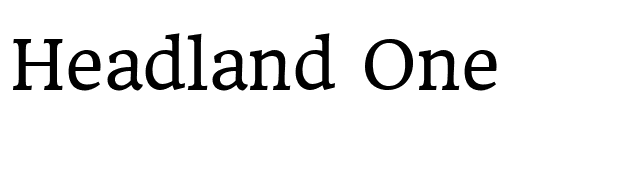 Headland One font preview