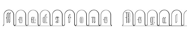 Headstone Regular font preview