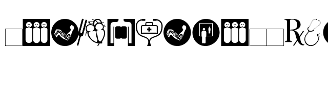 Healthcare Symbols font preview