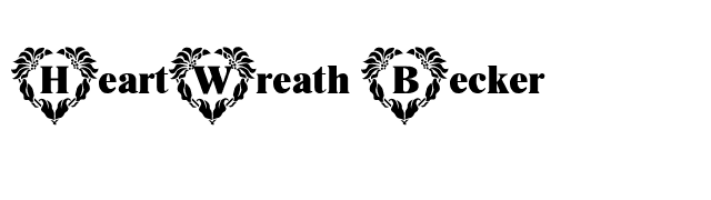 HeartWreath Becker font preview