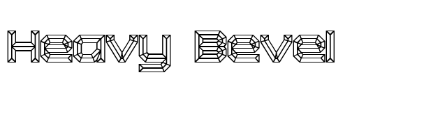 Heavy Bevel font preview