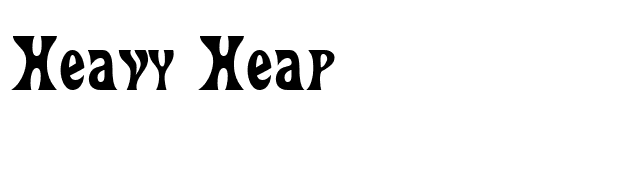 Heavy Heap font preview