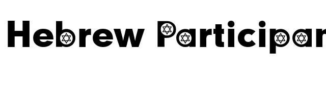 Hebrew Participants font preview