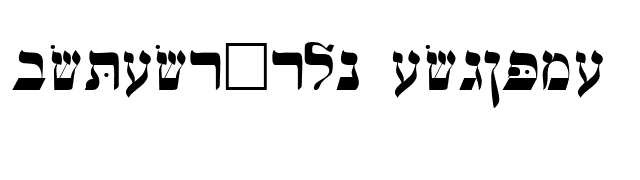 Hebrew-WSI Regular font preview