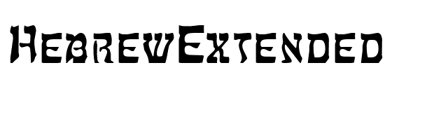 HebrewExtended font preview