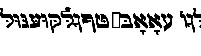 HebrewJoshuaSSK BoldItalic font preview