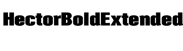 HectorBoldExtended font preview