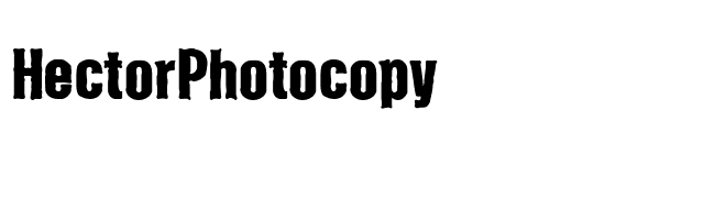 HectorPhotocopy font preview