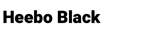 Heebo Black font preview