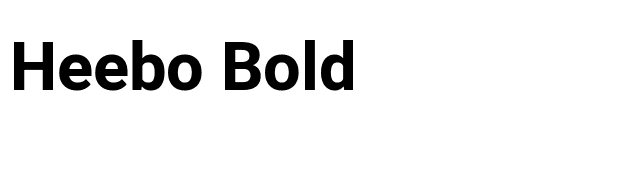 Heebo Bold font preview