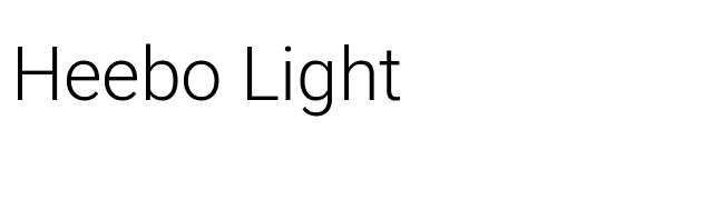 Heebo Light font preview