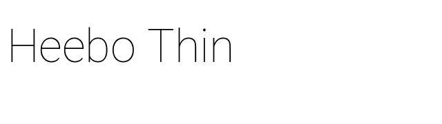 Heebo Thin font preview