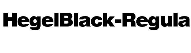 HegelBlack-Regular font preview