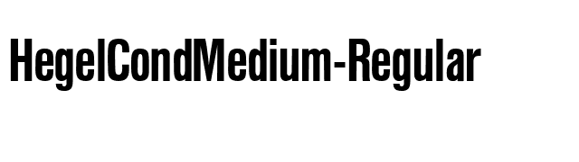 HegelCondMedium-Regular font preview