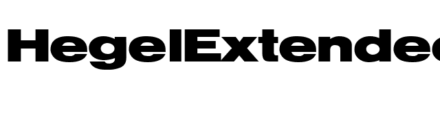 HegelExtended-Bold font preview