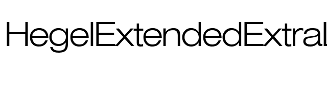 HegelExtendedExtraLight-Regular font preview