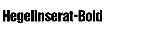 HegelInserat-Bold font preview