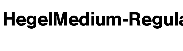 HegelMedium-Regular font preview