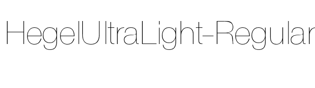 HegelUltraLight-Regular font preview