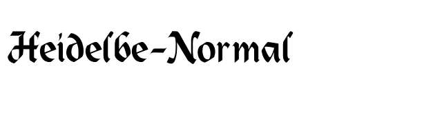 Heidelbe-Normal font preview