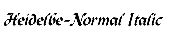 Heidelbe-Normal Italic font preview