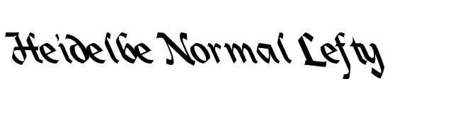 Heidelbe Normal Lefty font preview