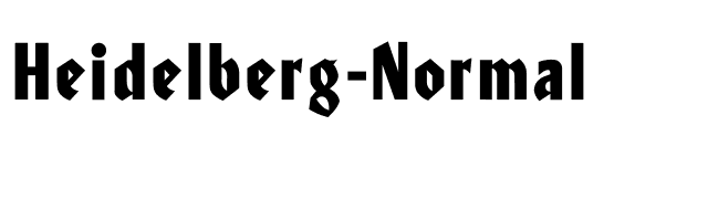 Heidelberg-Normal font preview