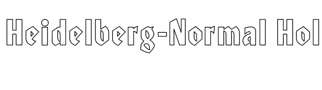 Heidelberg-Normal Hollow font preview