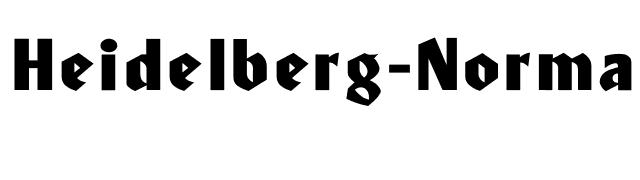 Heidelberg-Normal Wd font preview