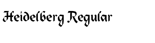 Heidelberg Regular font preview