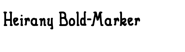 Heirany Bold-Marker font preview