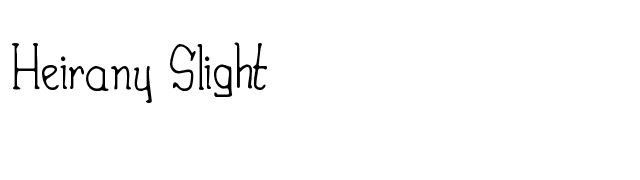 Heirany Slight font preview