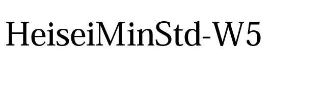 HeiseiMinStd-W5 font preview