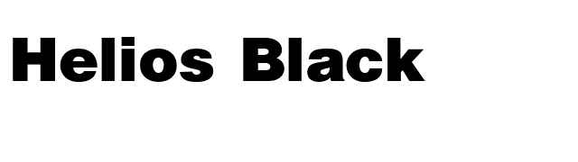 Helios Black font preview