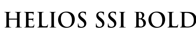 Helios SSi Bold font preview