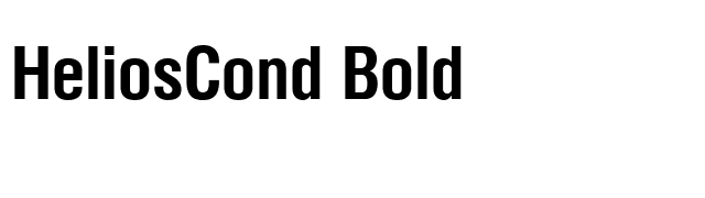 HeliosCond Bold font preview