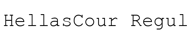 HellasCour Regular font preview