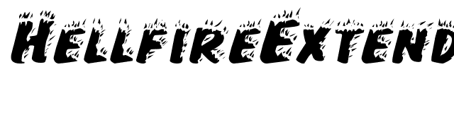 HellfireExtended Italic font preview