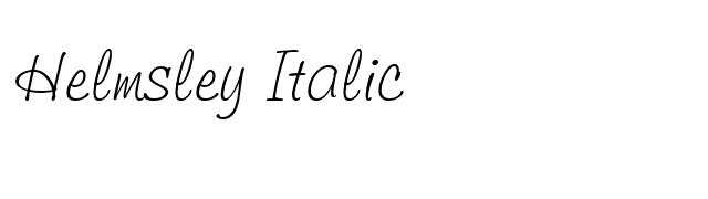 Helmsley Italic font preview