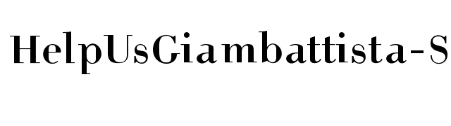 HelpUsGiambattista-SmallCaps font preview