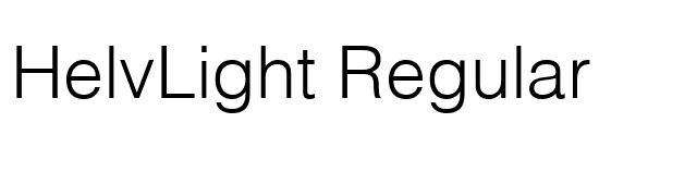 HelvLight Regular font preview