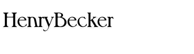 HenryBecker font preview