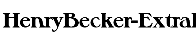 HenryBecker-ExtraBold font preview