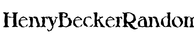 HenryBeckerRandom-Bold font preview