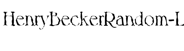 HenryBeckerRandom-Light-Regular font preview