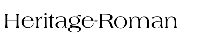 Heritage-Roman font preview