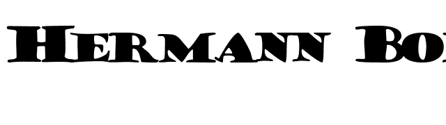 Hermann Bold font preview