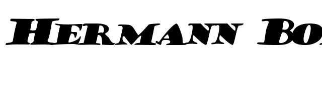 Hermann Bold Italic font preview