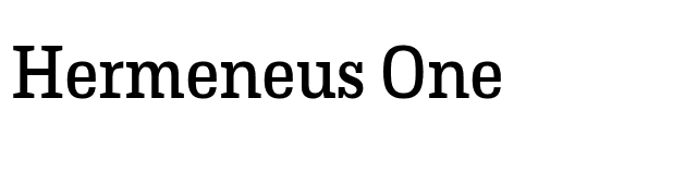 Hermeneus One font preview